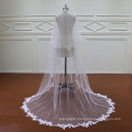 Two Layers Lace Wedding Long Veil